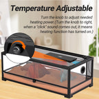 Close-up of the non-light reptile heating panel temperature adjustment knob