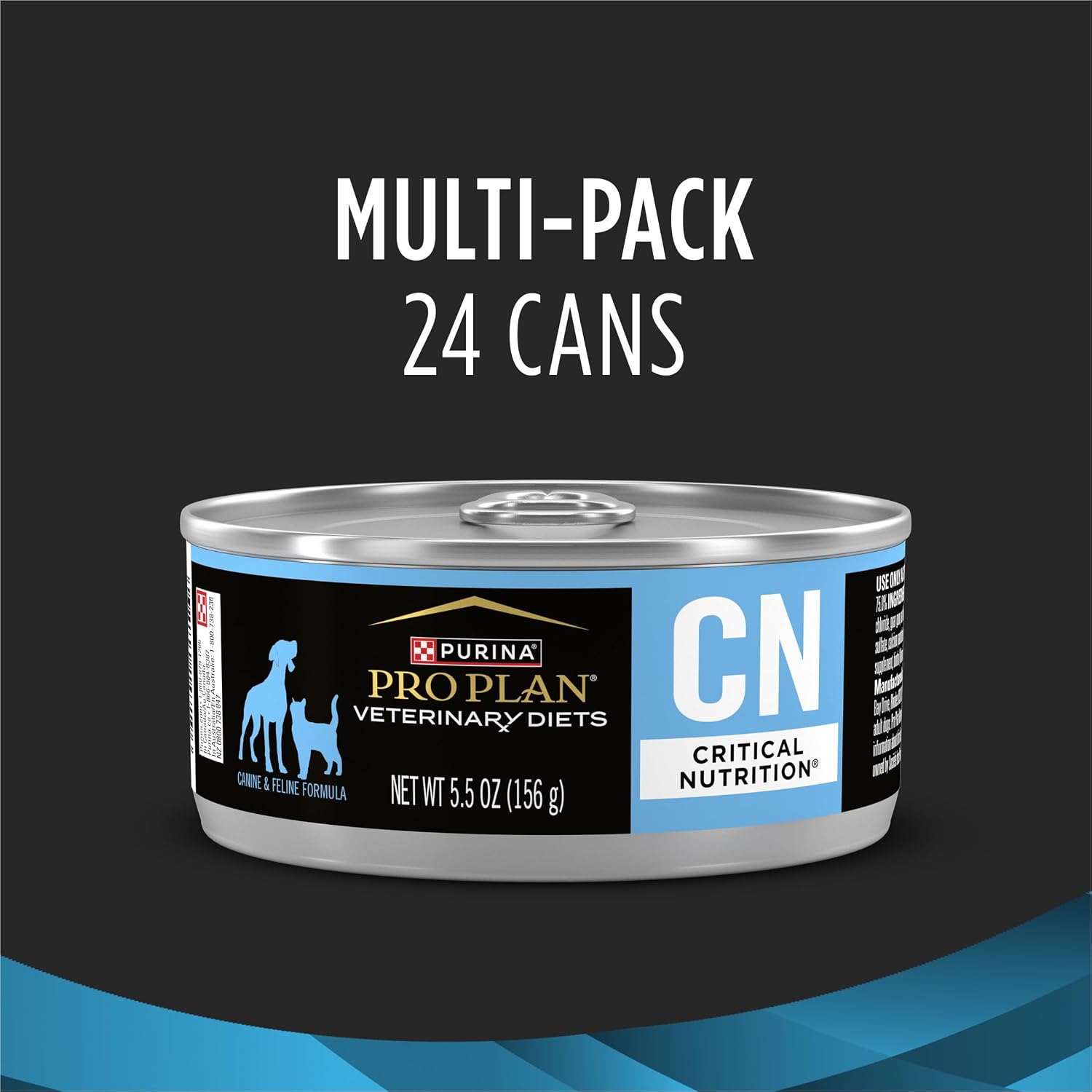 Pro Plan Veterinary Diets CN Critical Nutrition 5.5 ounce can side panel details