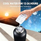 Stainless steel double walled dog travel flask showing leakproof lid close up