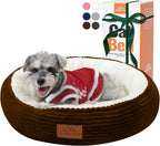 Zerbuger 20in Washable Cat Beds for Indoor Cats - Round Donut Pet Bed for Cats, Small Dogs, Puppy, Kitten - Anti-Slip Bottom, Calming Bed Gift - Pink - Image 12