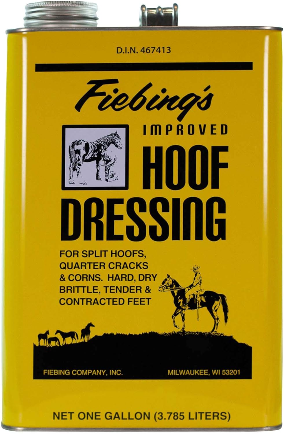Fiebing's Hoof Dressing front view metal tin container