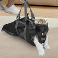 Cinf cat grooming restraint bag front view in black medium size