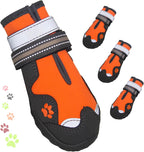 Dog Shoes for Large Dogs, 360 degreesAnti Slip Medium Dog Boots & Paw Protectors Winter Snowy, Waterproof 4Pcs Dog Booties with Reflective Strips (Size 2: 1.77''x2.3''(W*L), Green) - Image 11