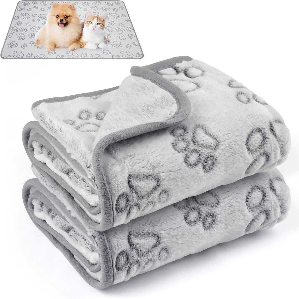 Okxiri 41 by 30 inches pet throw being placed inside a car for seat protection