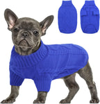 Queenmore Small Dog Pullover Sweater, Cold Weather Cable Knitwear, Classic Turtleneck Thick Warm Clothes for Chihuahua, Bulldog, Dachshund, Pug, Yorkie (Pink, Small) - Image 11
