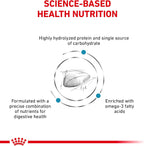 Royal Canin hydrolyzed protein cat food nutritional information label