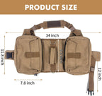 Horse dog camping vest showing mesh lining and metal D ring