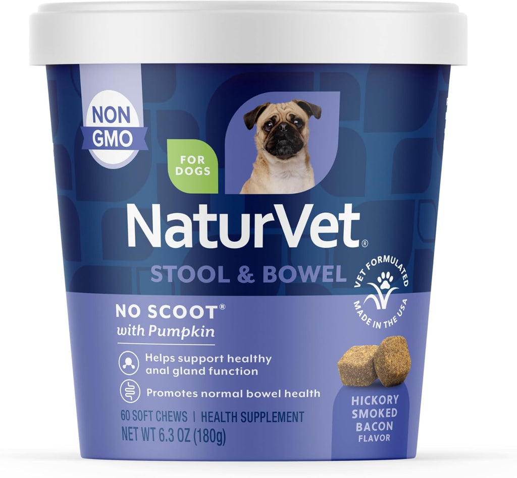 NaturVet - No Scoot for Dogs - 120 Soft Chews - Plus Pumpkin - Supports Healthy Anal Gland & Bowel Function - Enhanced with Beet Pulp & Psyllium Husk - Image 10