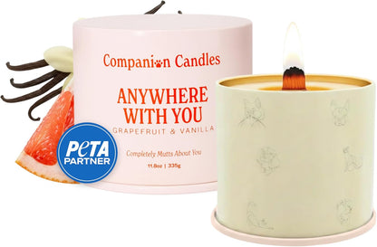 Companion Candles You & Me by the Sea Pet-Friendly Scented Candle - Sea Salt & Neroli Fragrance - Coconut Soy Wax Candle with Wooden Wick, Approx. 50-Hour Burn Time, Made in USA, 11.8 oz - Image 15
