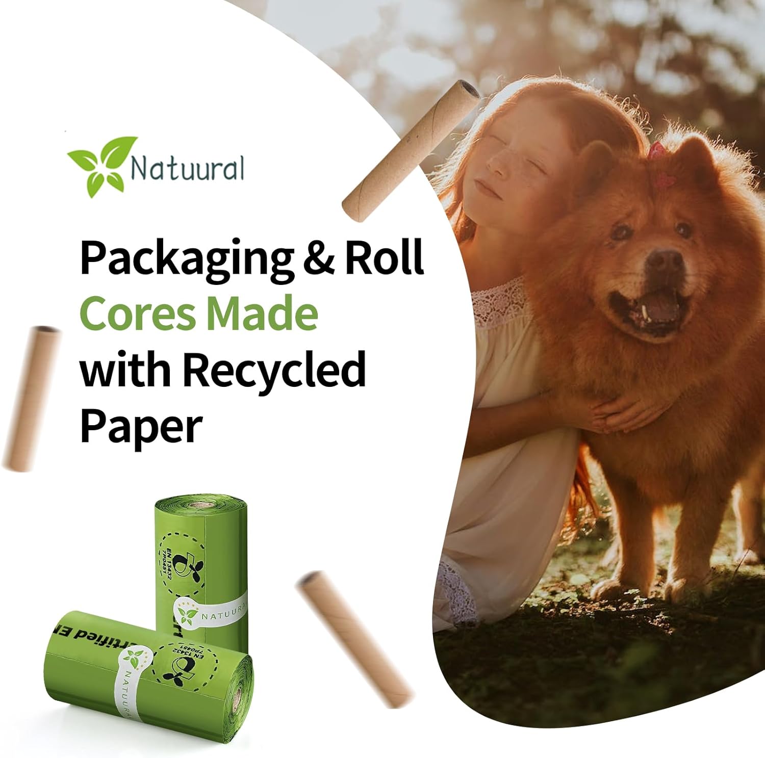 Strong leakproof biodegradable pet cleanup bags showing durable base.