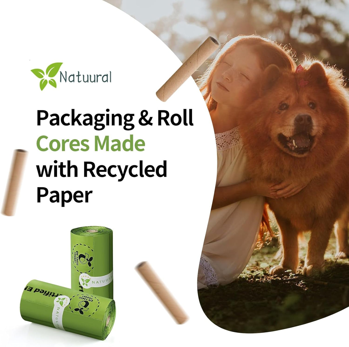 Strong leakproof biodegradable pet cleanup bags showing durable base.