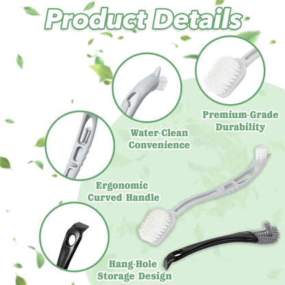 Integrated stainless steel scoop removing cage waste