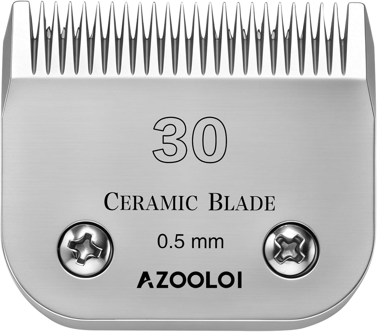#3FC Detachable Ceramic Pet Grooming Clipper Replacement Blade - 13mm(1/2") Cut, PVD Powder Metallurgy 440C Lower & Ceramic Upper, Fits Andis - for Long Coat Preservation & Natural Finish - Image 14