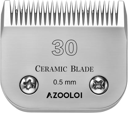 #3FC Detachable Ceramic Pet Grooming Clipper Replacement Blade - 13mm(1/2") Cut, PVD Powder Metallurgy 440C Lower & Ceramic Upper, Fits Andis - for Long Coat Preservation & Natural Finish - Image 14
