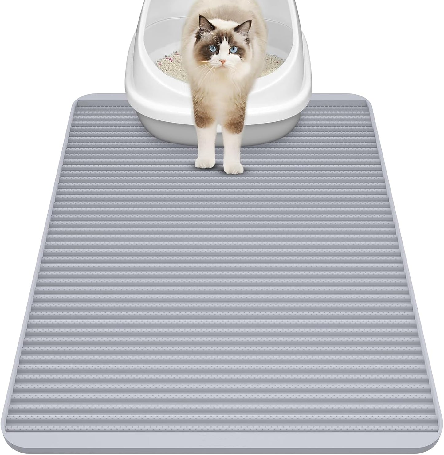 Filmicy Silicone Cat Litter Mat - 31' x 23' Waterproof Large Kitty Mat, Non-Slip, Durable, Easy Clean & Washable Cat Litter Tray Mat for Scatter Control - Image 9