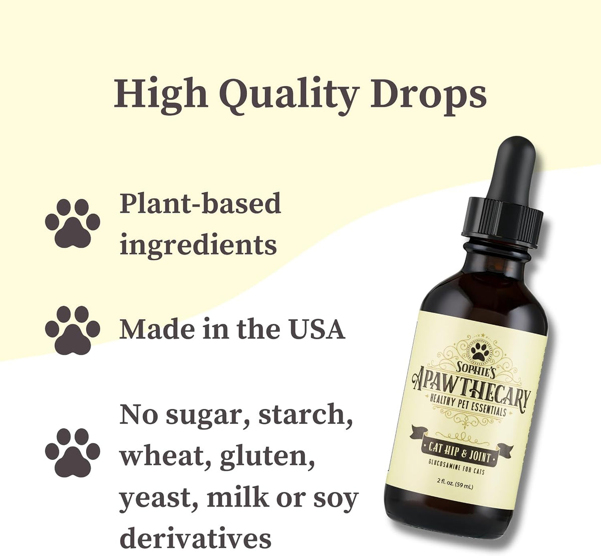 Liquid glucosamine supplement for cat joint mobility in USA bottle
