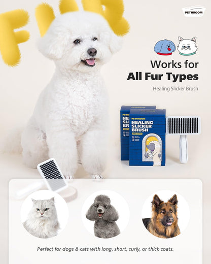 PETHROOM self cleaning brush packaging display for imported pet care products
