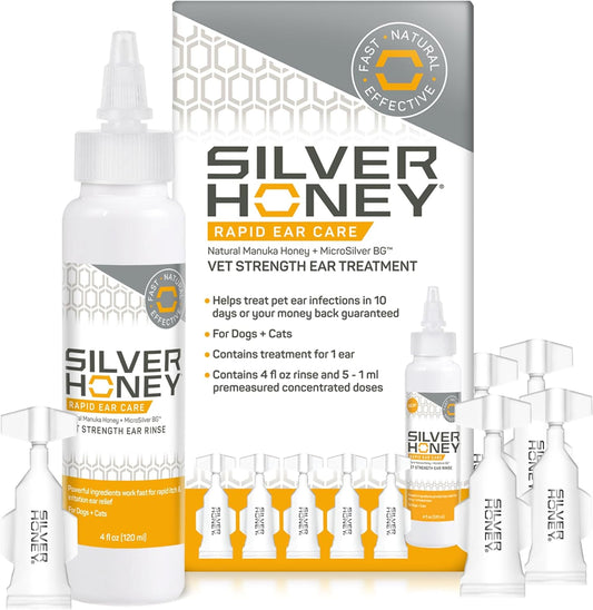 Absorbine Silver Honey Rapid Ear Care treatment kit front view