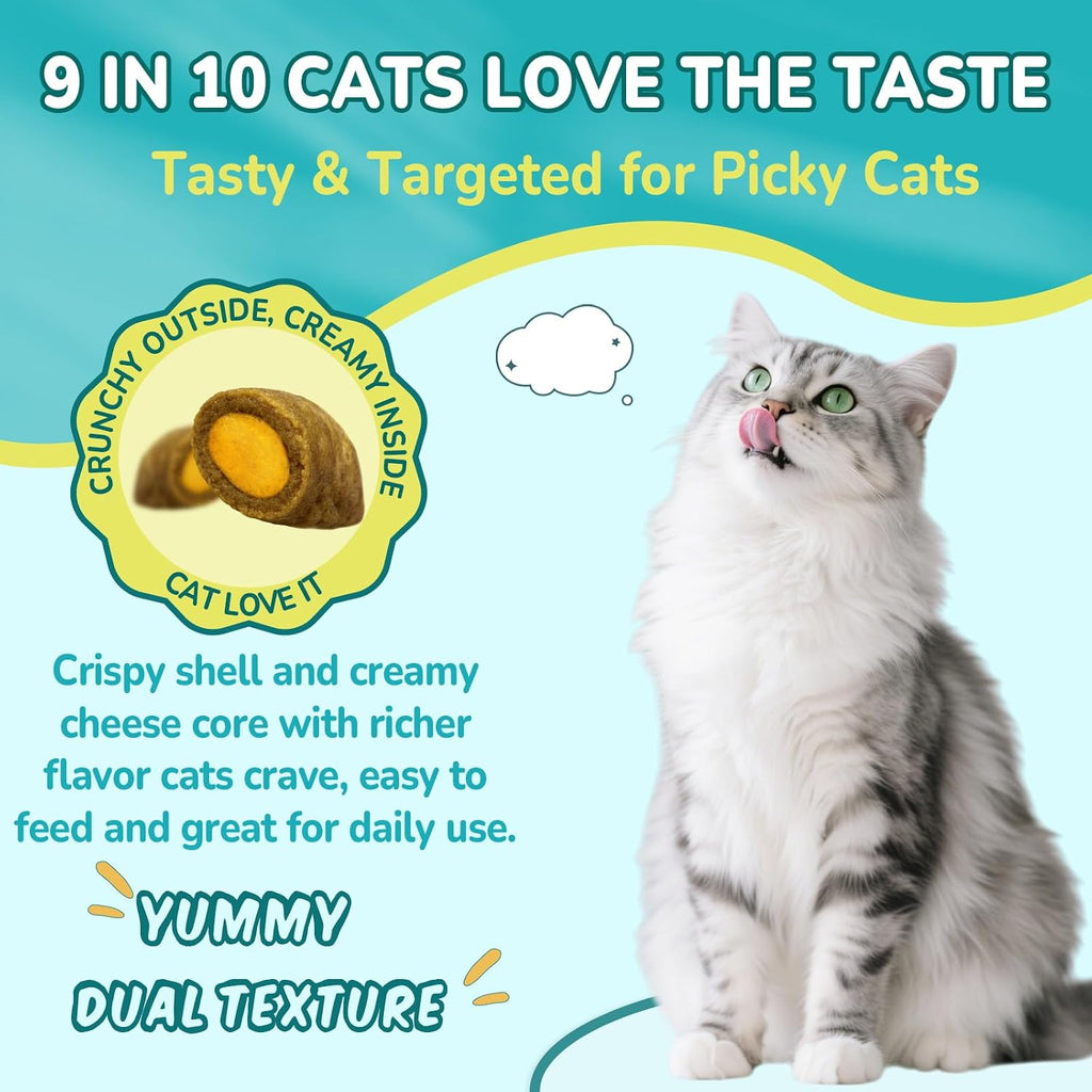 Woyamay oral flea defense for cats highlighting the premium skin, coat, and gut health benefits.