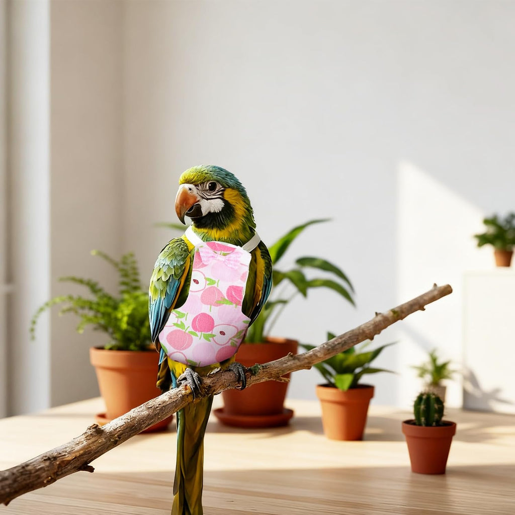 Close-up of breathable polyester fabric on LXUEJIE pet bird clothes
