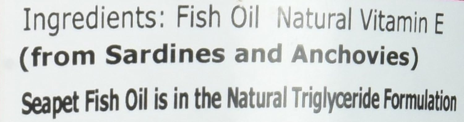 Authentic USA imported Sea Pet Omega Plus liquid fish oil bottle styled in a home setting highlighting its premium human-grade quality.