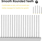 Large and small stainless steel dog grooming combs