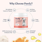 Pawfy anti inflammatory MSM and Omega 3 pet supplement ingredients
