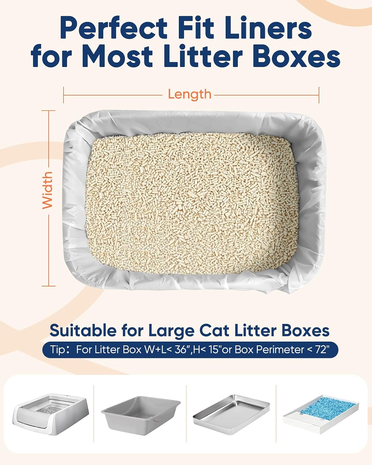 Heavy duty plastic litter liners with thick cardboard inserts