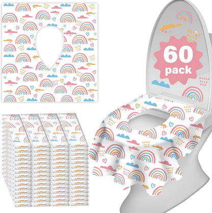 Kimitimi disposable toilet seat covers sixty count front retail box packaging