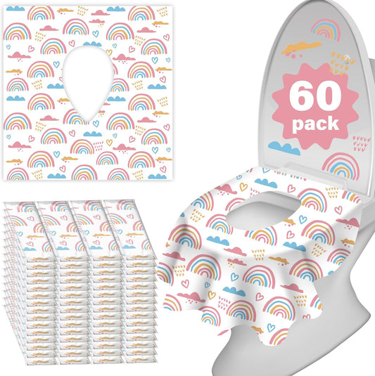 Kimitimi disposable toilet seat covers sixty count front retail box packaging