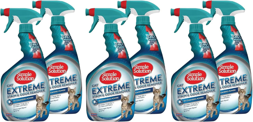 Simple Solution Extreme Cat Stain Eliminator, Stain Remover for Cats, Kitten Essentials, Floor Cleaner, Urine Destroyer, Carpet Cleaner Spray, Pet Odor Eliminator for Home, 32oz (Pack of 2) - Image 10