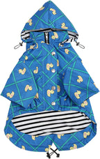 Dog Zip Up Raincoat with Reflective Buttons, Rain/Water Resistant, Adjustable Drawstring, Removable Hood, Raincoats with Legs 8lbs to 80lbs Available - Yellow - Medium - Image 12