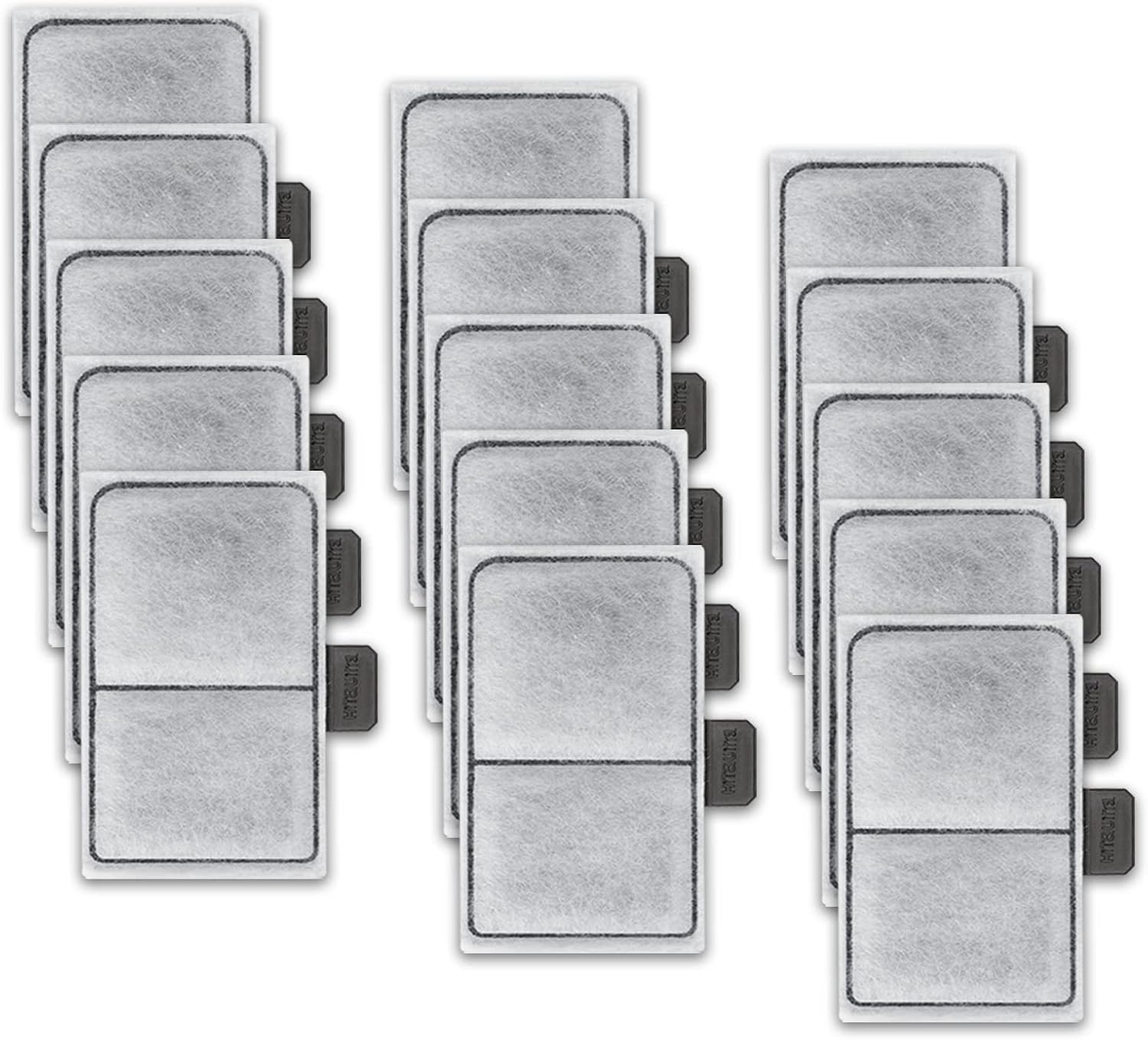 HiTauing fifteen pack filter cartridges front view package for desktop aquarium filtration