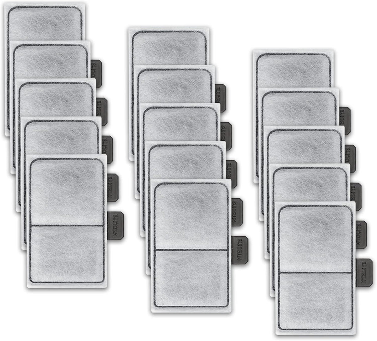 HiTauing fifteen pack filter cartridges front view package for desktop aquarium filtration