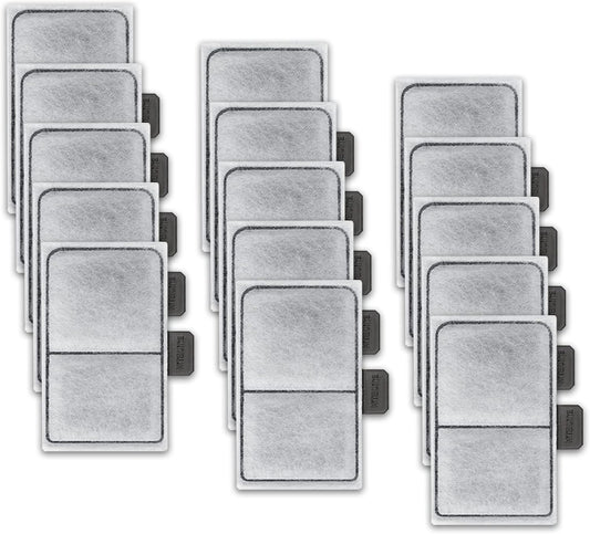 HiTauing fifteen pack filter cartridges front view package for desktop aquarium filtration
