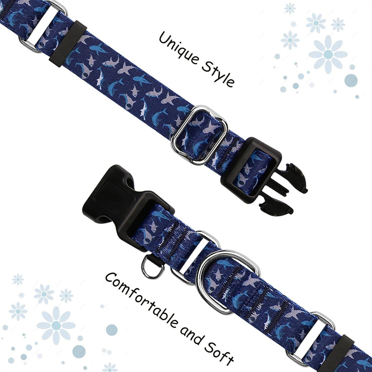 Fidohug adjustable nylon training collar for large dogs close up