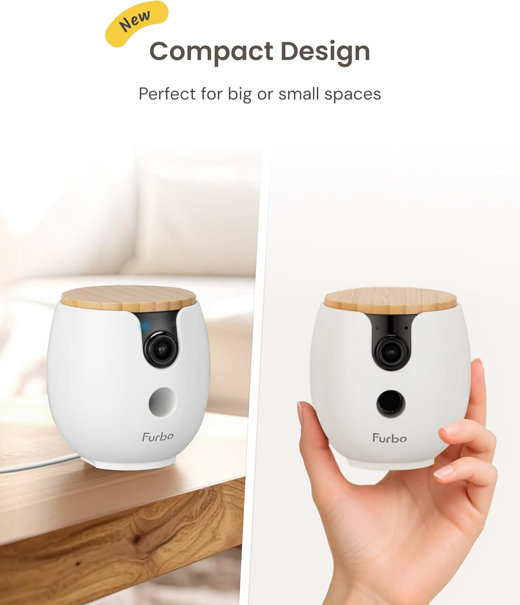 Furbo Mini 360 smart pet camera packaging and included accessories