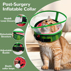Seektik adjustable recovery collar with clear shield attached