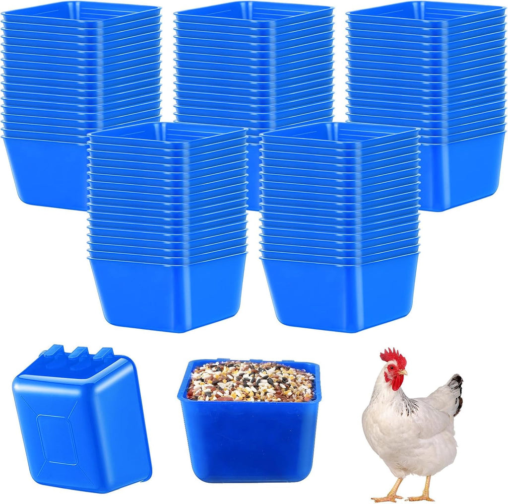 Poultry and small animal cage cup attached to wire