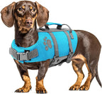 Queenmore lightweight pet flotation device showing water resistant oxford fabric material.