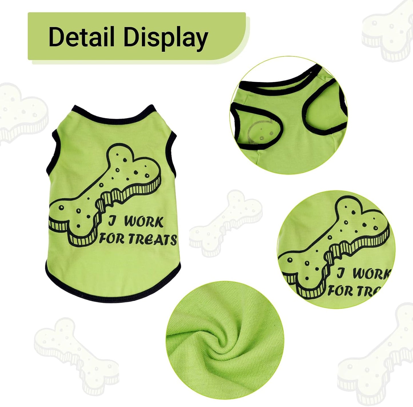 Soft breathable pet clothes for small dogs and cats side view