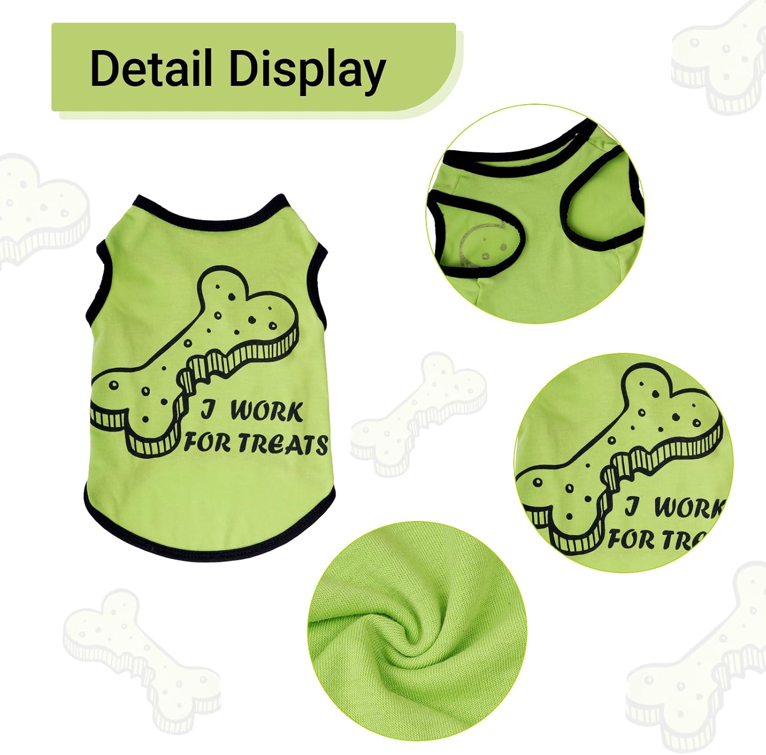 Soft breathable pet clothes for small dogs and cats side view