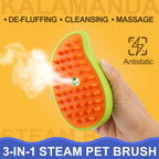 Ergonomic mango shaped handle of the Kalamanda pet hair remover brush