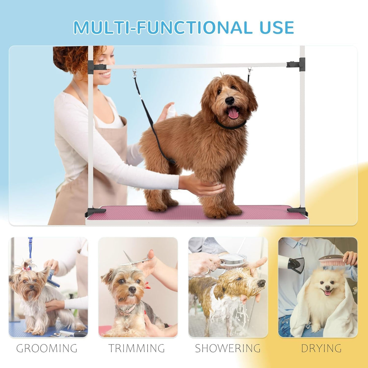 Epikoib grooming table surface with non-slip texture