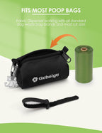 Close-up of the Gobeigo metal used bag carrier holding a knotted pet waste bag hands-free