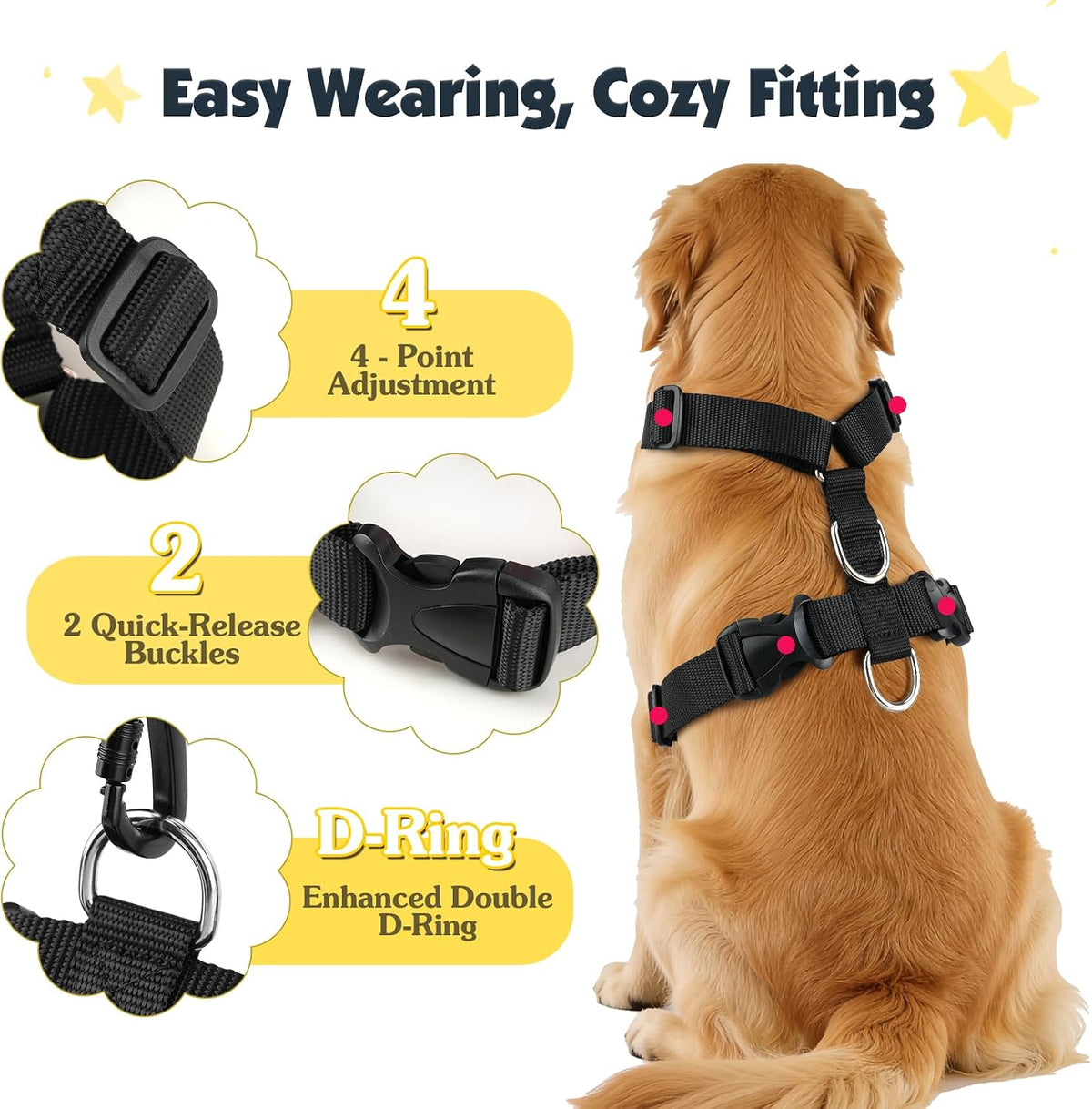 Pawaboo safety harness attachment to car seat belt