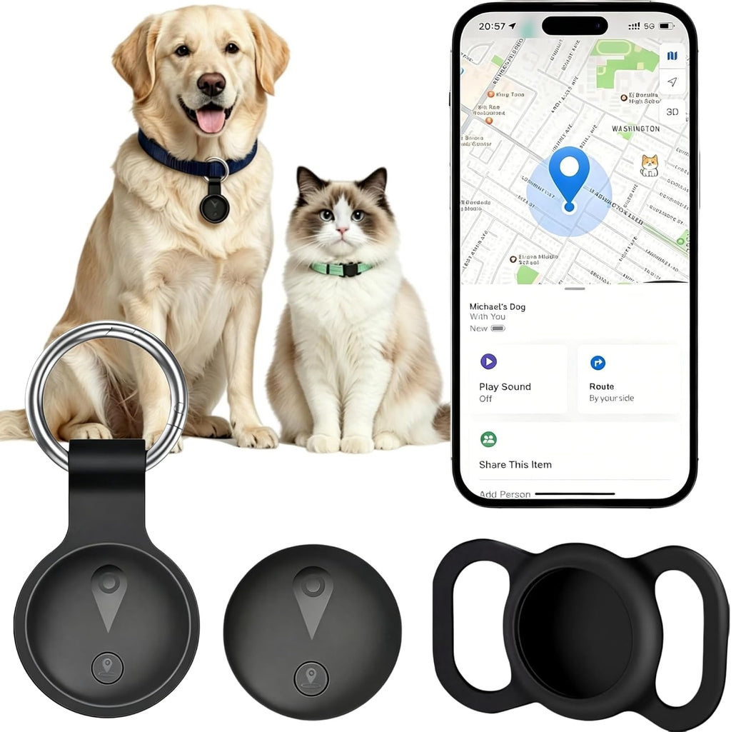 Joygiee GPS Dog Tracker Smart Collar front view showing the ultra slim real time pet locator design.