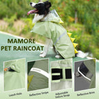Lightweight breathable dog slicker with integrated leash hole access