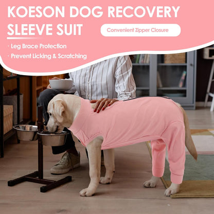 KOESON breathable cotton blend protective post surgery shirt for small and large dogs