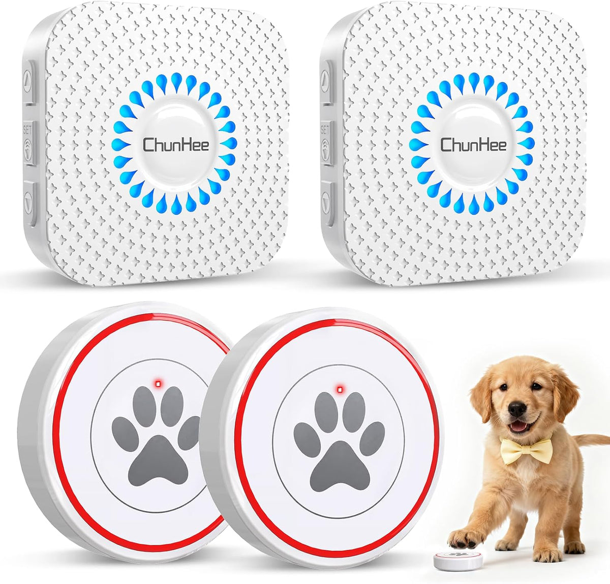 ChunHee Dog Bells for Door, Wireless Dog Doorbell for Potty Training, Dog Bells to Go Outside, Dog Potty Bell with Waterproof Button, 55 Chimes & Adjustable Volume - Image 12